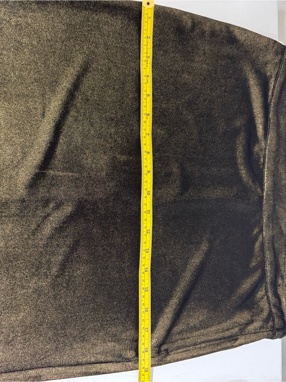 silence + noise velvet stretch pull on Metallic Olive Maxi Skirt sise12 new - Picture 6 of 6
